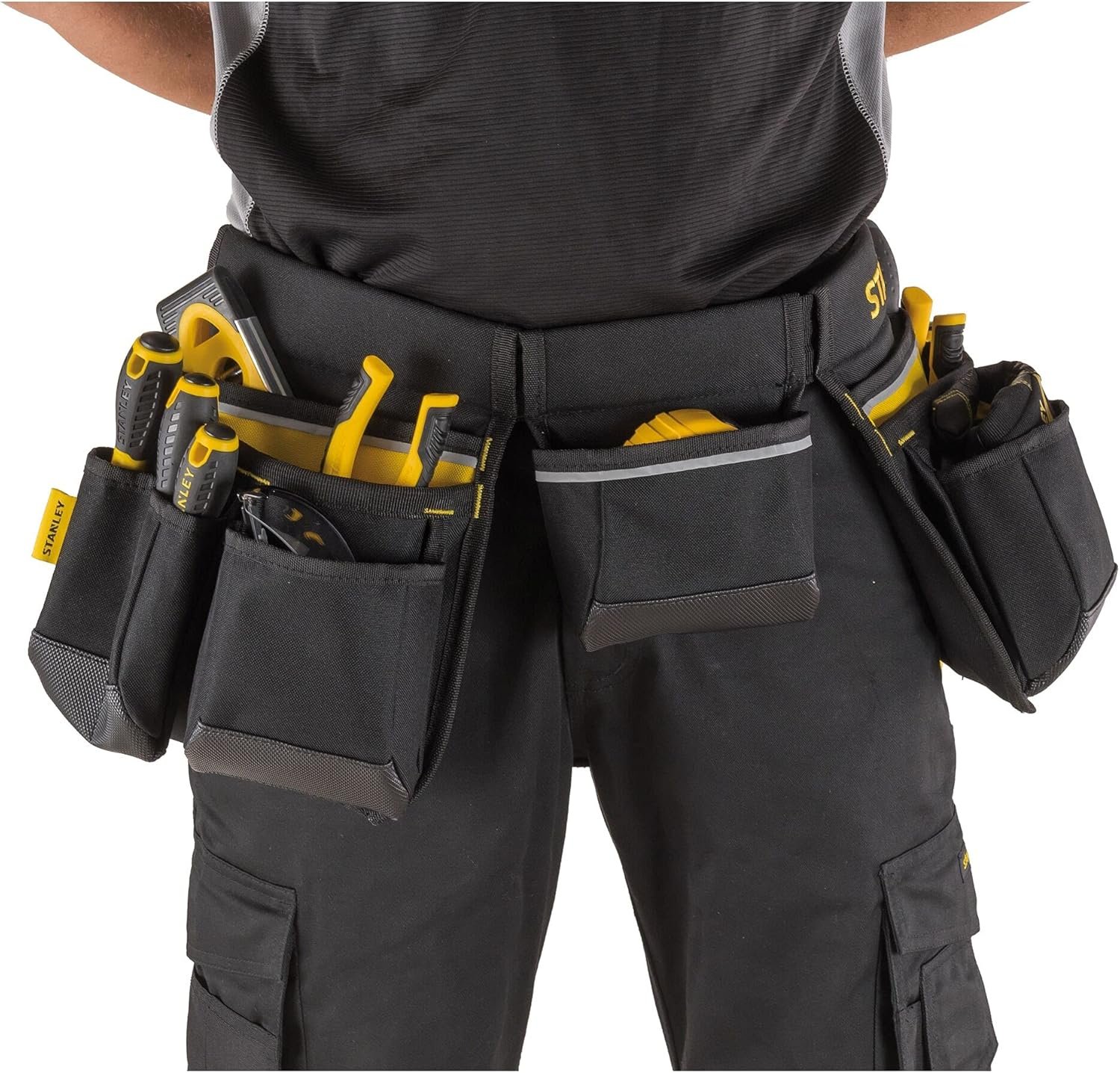 STANLEY Essential Tool Belt Pouch Apron, Multiple pockets, Integrated Hammer Loop