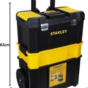 STANLEY Essential Rolling Workshop Toolbox, 3 Tier Stackable Units